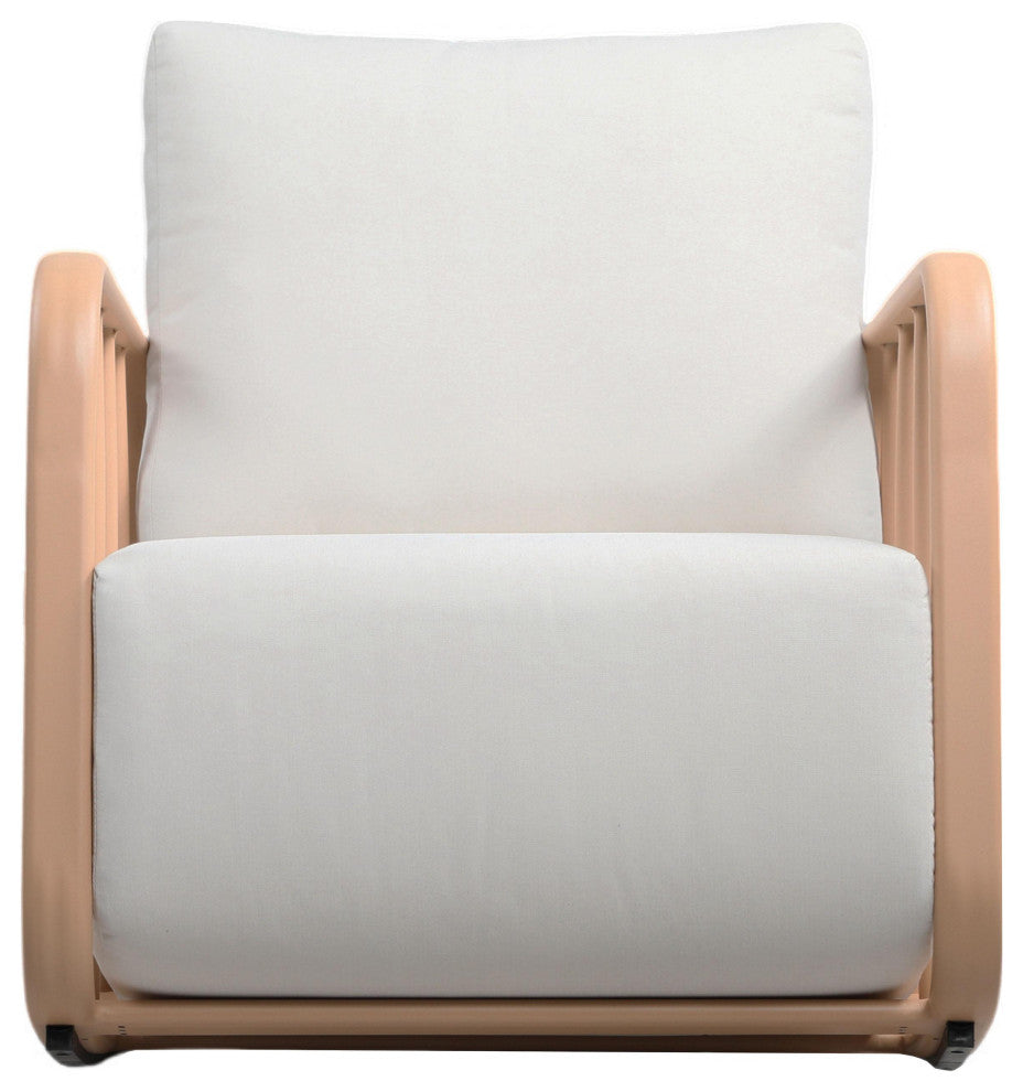 Violette Terracotta and Cream Outdoor Rocking Chair