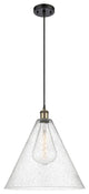 Innovations 516-1P-BAB-GBC-164 1-Light Pendant, Black Antique Brass