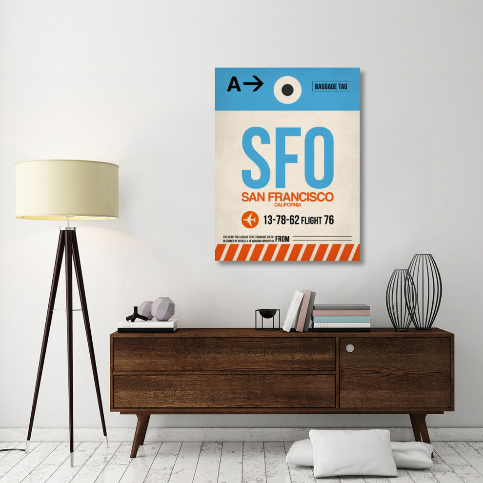 "SFO San Francisco Luggage Tag 1" Fine Art Print