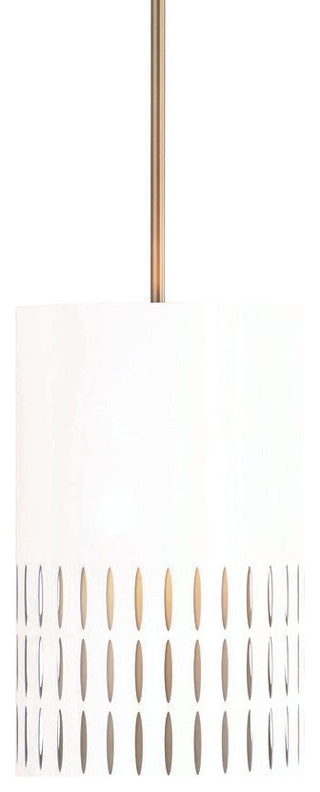 Capital Lighting 350212 Dash 10"W Mini Pendant - Aged Brass / White