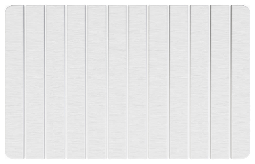 CastelloUSA Diatomite Quick-Dry Stone Bath Mat, 34"x21", Large, White