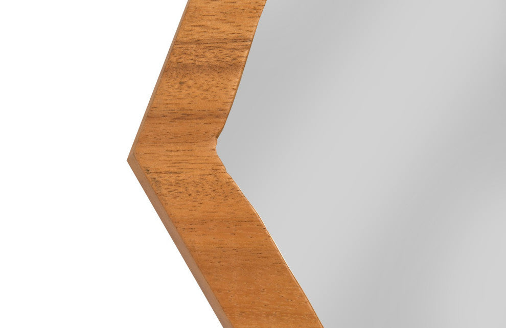 Diamond Chamcha Wood Mirror, Medium, Natural