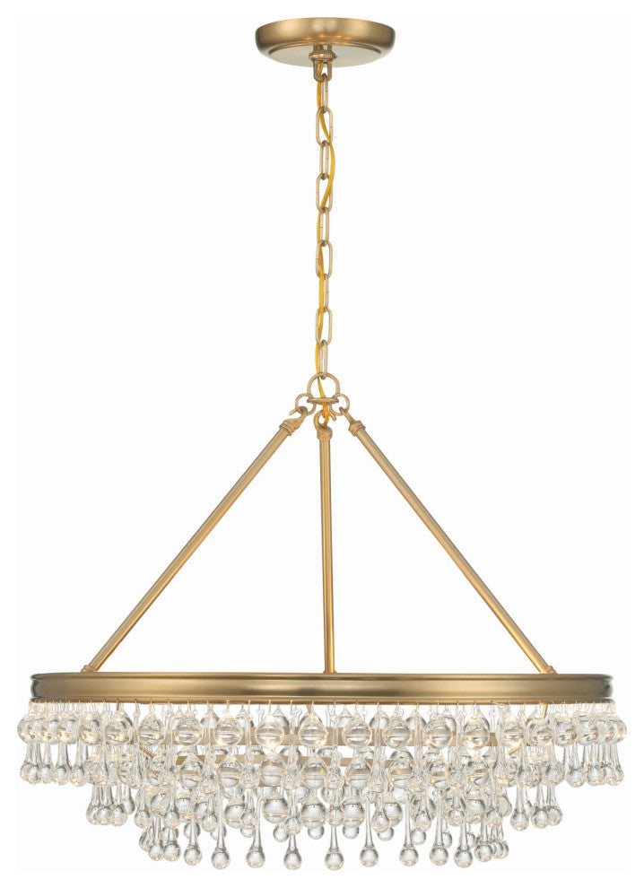 Crystorama Lighting Group 237 Calypso 6 Light 25"W Crystal - Polished Chrome