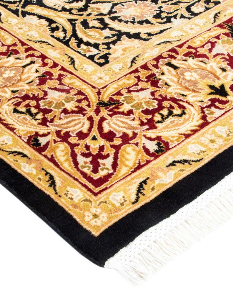 Mogul, One-of-a-Kind Hand-Knotted Area Rug Black, 4' 3" x 6' 5"