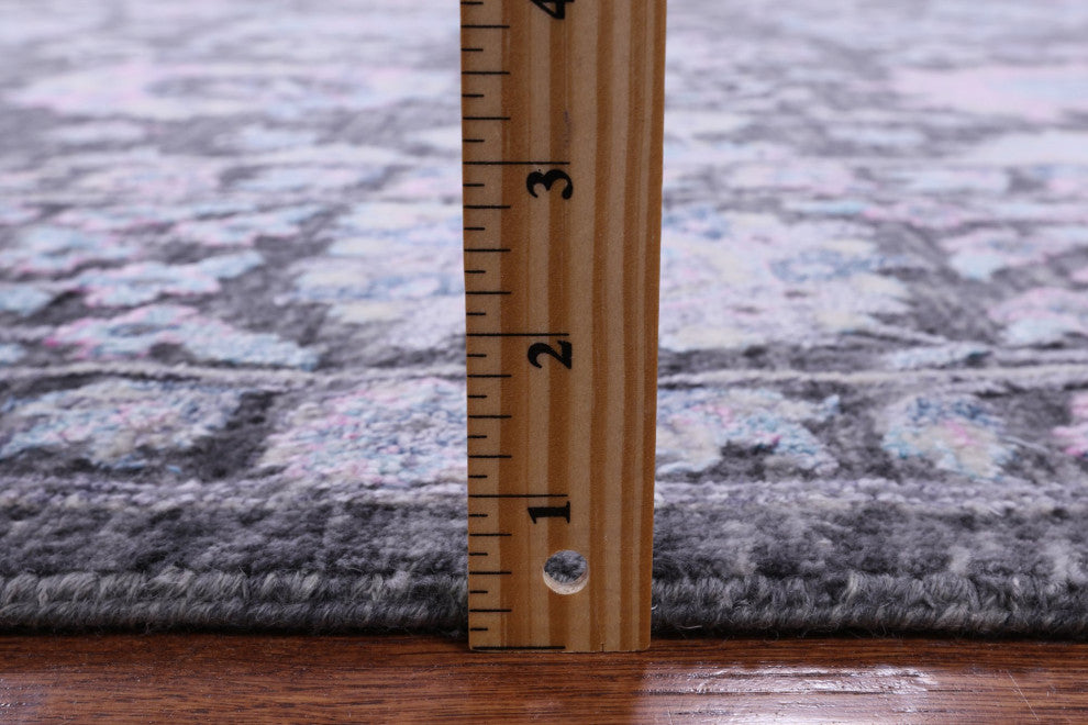 9' 11" X 14' 0" Wool and Silk Persian Hand Knotted Rug Q9009