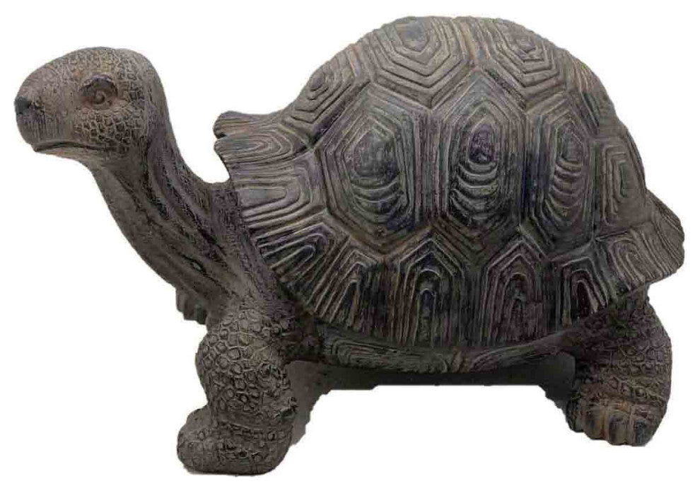 11" Dark Brown Tortoise Indoor Outdoor Statue
