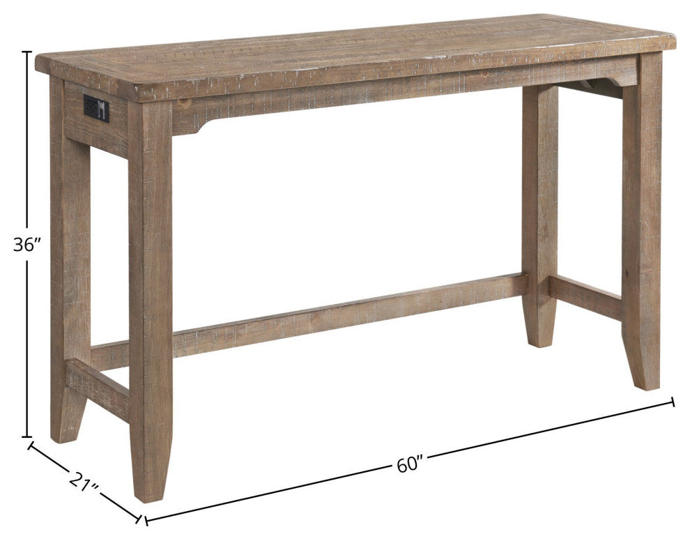 Highland 60" Sofa Bar Table, Sandwash