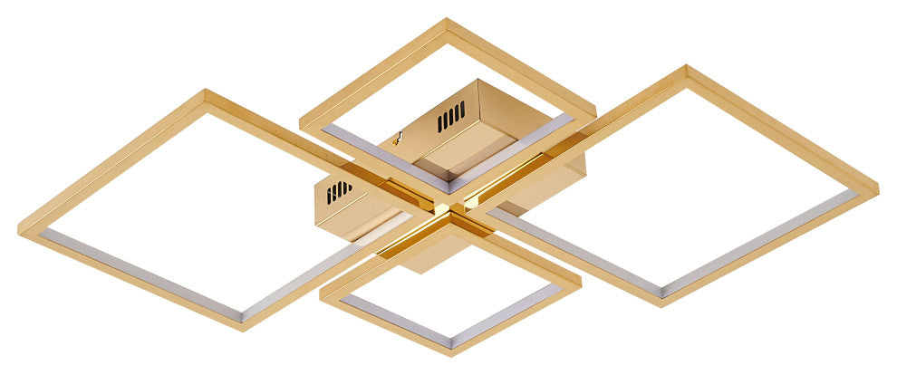 Bethel International TR39GD 16-Light LED Flush Mount, Gold