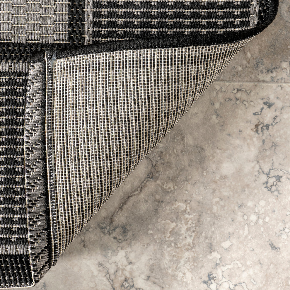 Nuloom Indoor/Outdoor Machine Made Area Rug, Grey 7'6"Square