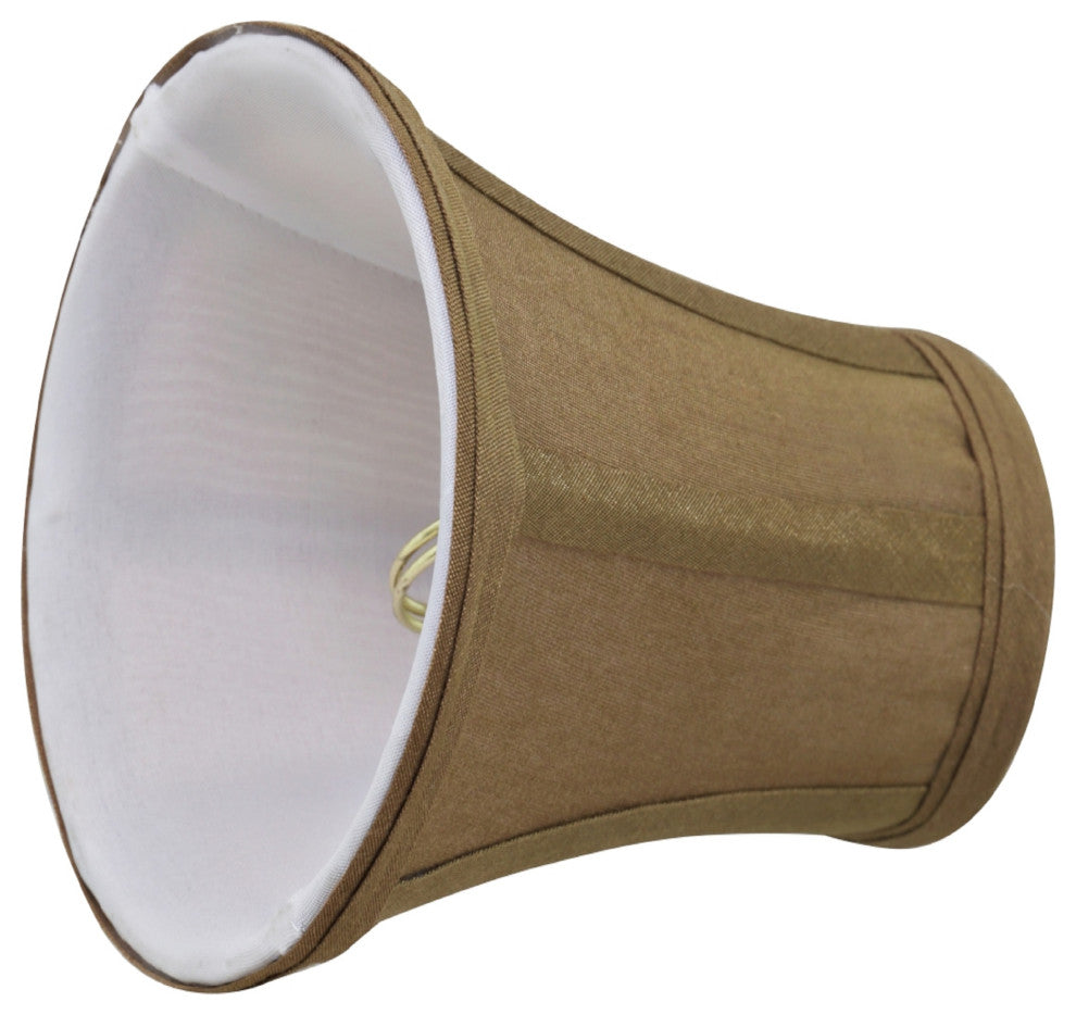 30247-5 Small Bell  Chandelier Clip On Lamp Shade Light Brown 2 1/2"x4"x5"