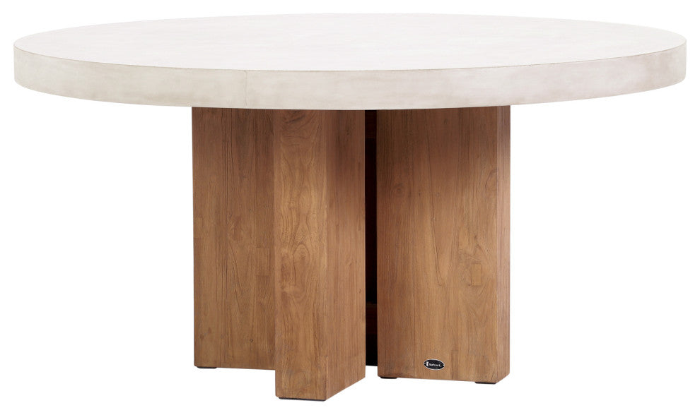 Java Teak and Concrete Dining Table