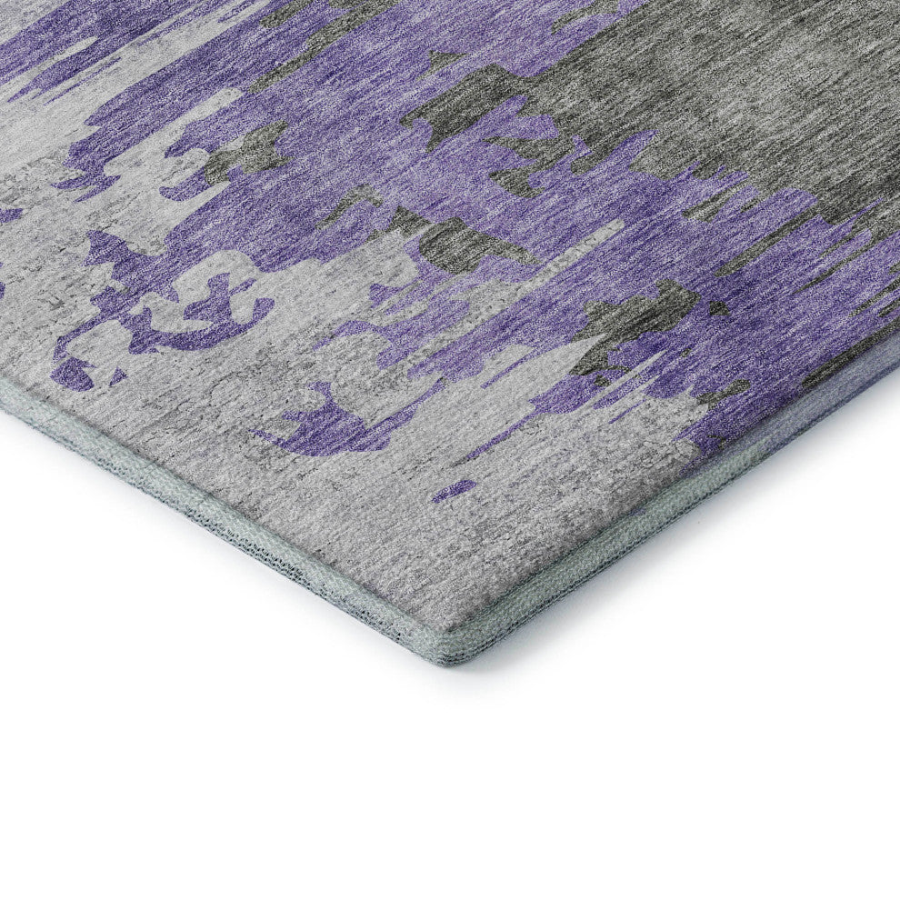 Premium Machine Washable Mayfield AMF704 Purple 5' x 7'6" Rug