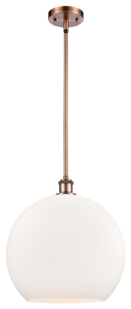 Innovations 516-1S-AC-G121-14-LED 1-Light Pendant, Antique Copper