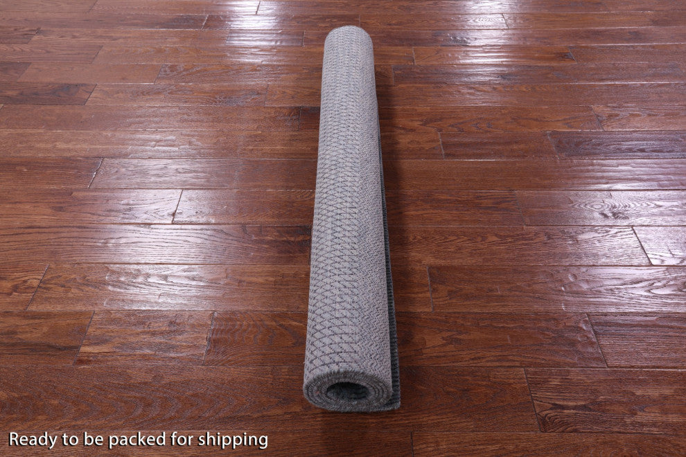 Savannah Grass Wool and Silk Hand Knotted Rug 4' 0" X 6' 4" Q11506