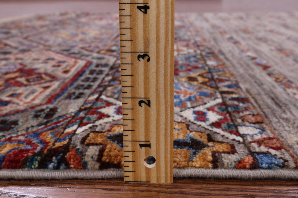 4' 0" X 5' 10" Super Kazak Khorjin Handmade Rug Q9636