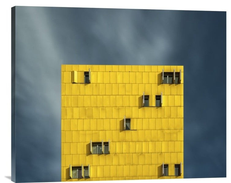 "Yellow And Blue" Stretched Canvas Giclee by Vladi Garcia, 28x22"