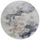 Machine Washable Indoor/Outdoor Chantille ACN1860 Gray 8' x 8' Round Rug