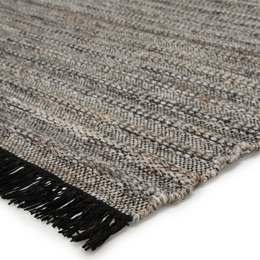 Jaipur Living Torre Indoor/Outdoor Solid Black/Rust Area Rug, 3'x10'