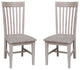 Set of Two Tall Mission Chairs, Washed Gray Taupe