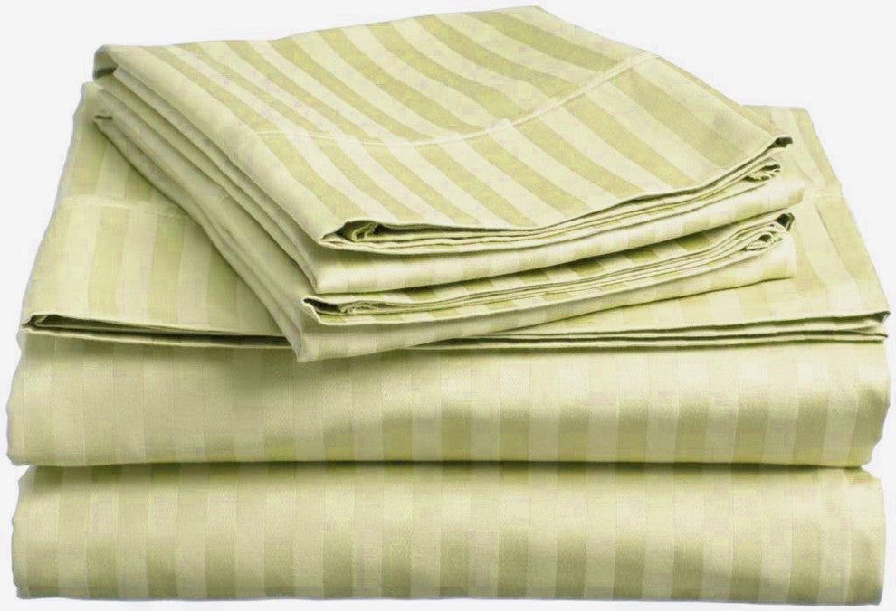 Lux Decor Collection Ultra-Soft Luxury 4 Piece Bed Sheet, Green, Full
