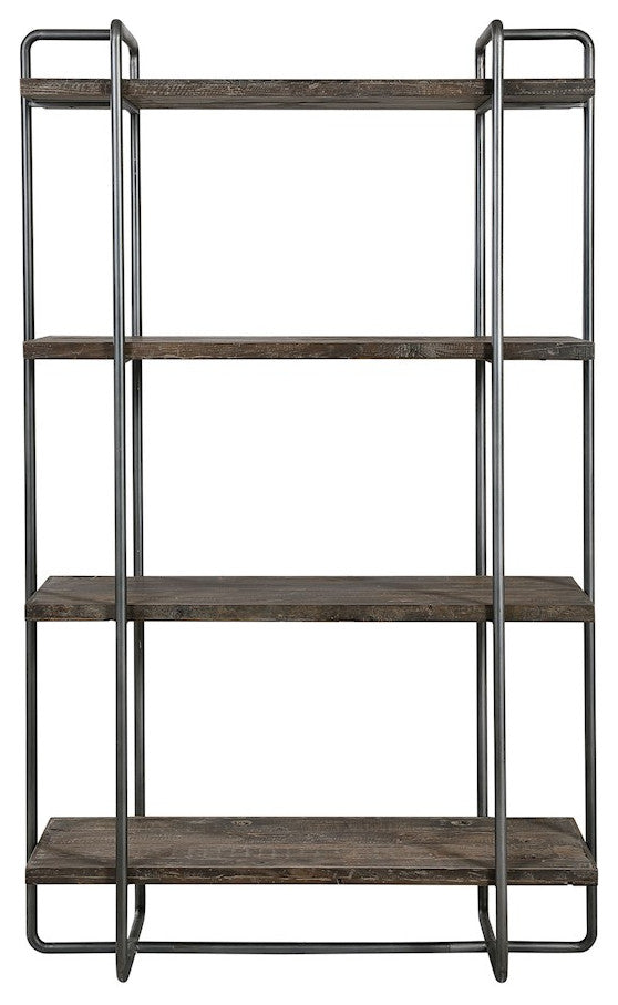 Uttermost Stilo Urban Industrial Etagere, Dark Brushed Pewter, 24970