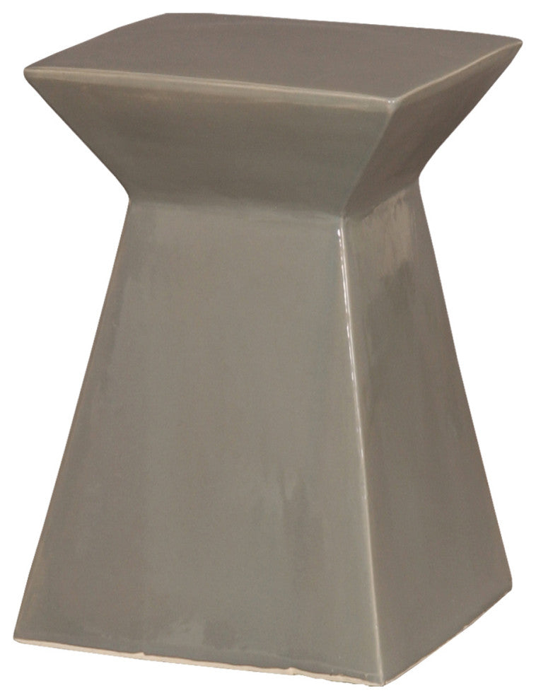 Gray Upright Garden Stool