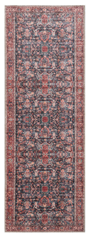 Vera Collection Multi 8'6" x 11'6" Rectangle Residential Indoor Area Rug