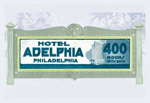 Hotel Adelphia, Philadelphia - Fine Art Giclee Print 24" x 36"