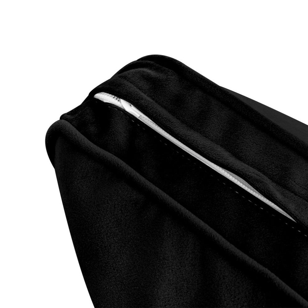 STYLE V1 Twin Velvet Pipe Trim Indoor Daybed Bolster Pillow |COVER ONLY| AD374