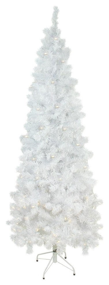 7.5'x36" Pre-Lit White Winston Pine Christmas Tree, LED