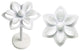 Urbanest Crocus Medallion Drapery Holdback, Glossy White, Set of 2