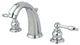 Kingston Brass Widespread Bathroom Faucet With Retail Pop-Up, Polished Chrome