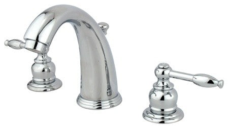 Kingston Brass Widespread Bathroom Faucet With Retail Pop-Up, Polished Chrome