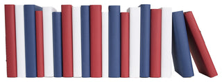 Decorative Books - Americana Paper Wrapped - Red and Blue Books By The Foot