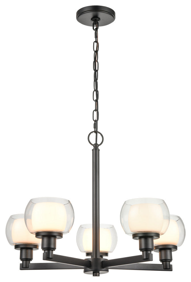 Innovations 330-5CR-BK-CLW-LED 5-Light Chandelier, Black
