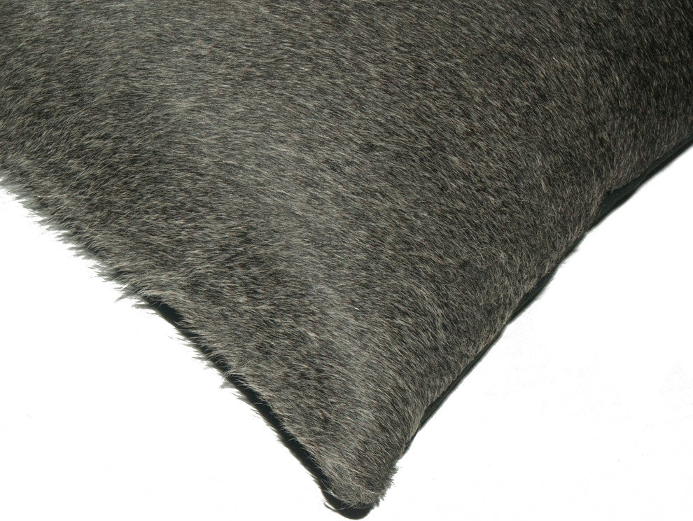 12"x20" Torino Kobe Cowhide Pillows, Set of 2, Gray and White