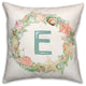 Coastal Christmas Monogram E 18x18 Spun Poly Pillow