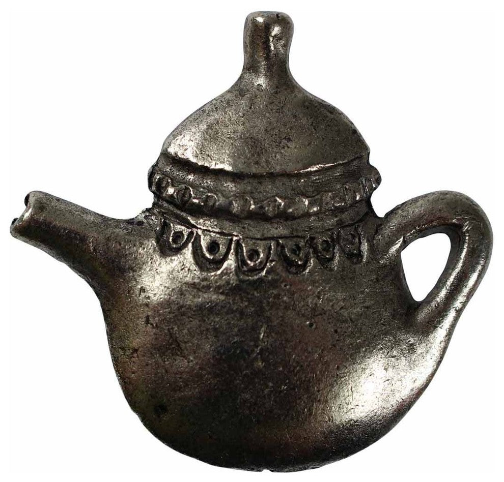 Vintage Cabinet Knob Antique Silver Solid Brass Teapot |