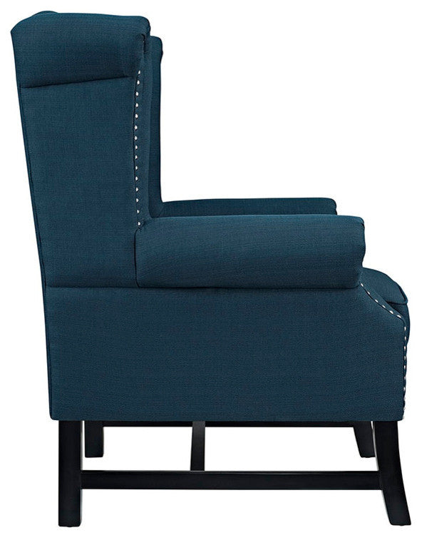 Modway Steer Upholstered Fabric Armchair, Azure