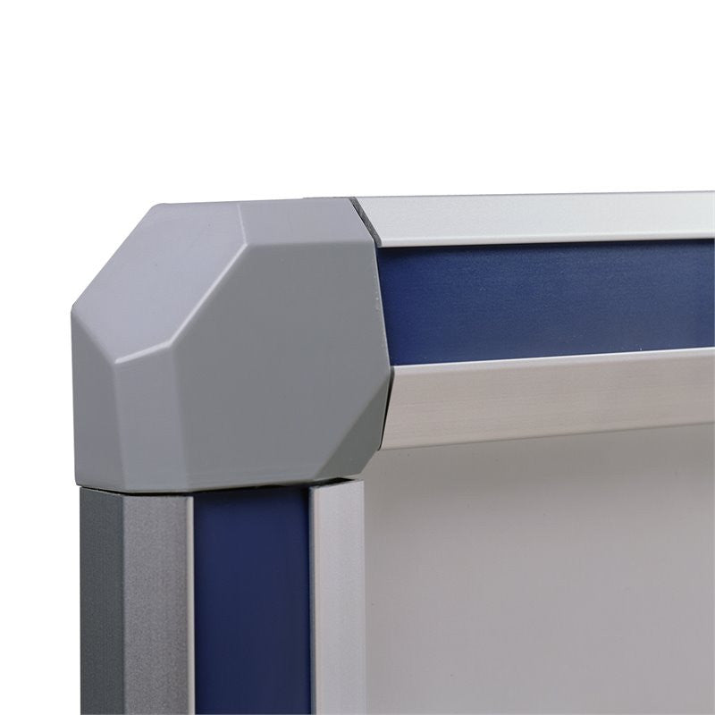Ghent 48"x120" Aluminum Frame Ceramic Magnetic Whiteboard - Blue Trim