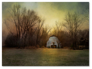 Jai Johnson 'Blue Barn At Sunrise' Canvas Art, 24 x 18