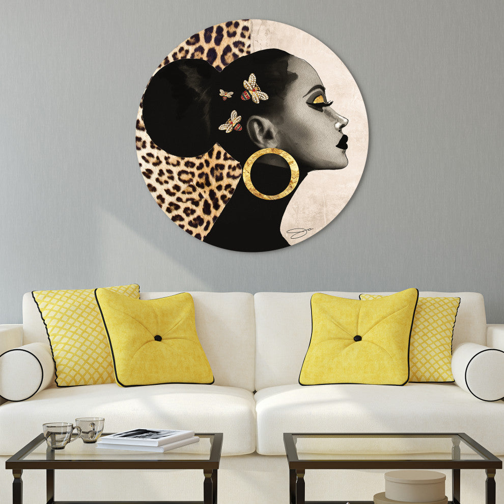 Beautiful Woman Printed Wall Art Unframed Free Floating Tempered Glass