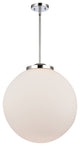 Beacon Pendant, Polished Chrome, Matte White