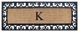 First Impression Hand Crafted Myla Monogrammed Large Entry Doormat, 18"x48", K