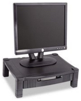 Single Level Adjustable Monitor Stand With Drawer
