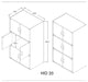 6-Door Storage Cabinet, Cherry
