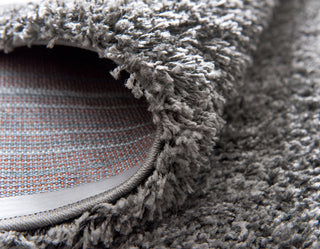 Unique Loom Graphite Gray Solid Shag 2'x3' Area Rug