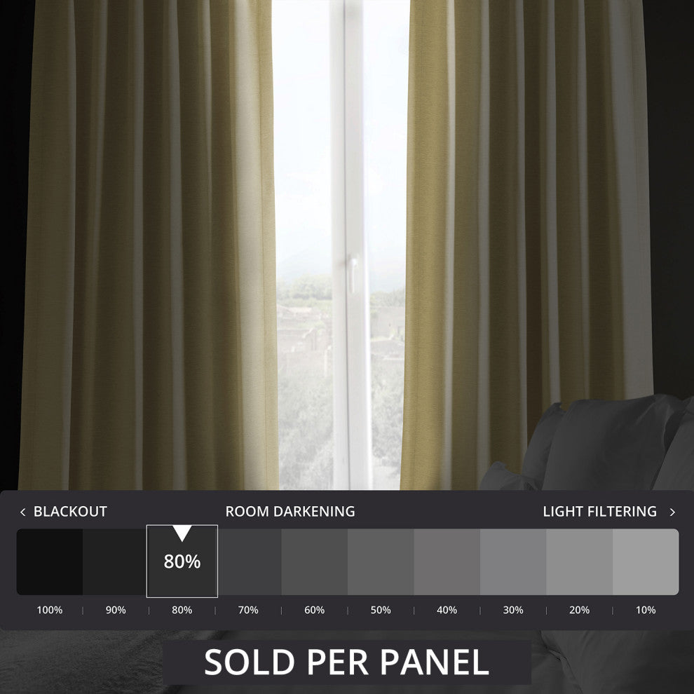 Candlelight Bellino Blackout Room Darkening Curtain Single Panel, 50"x96"