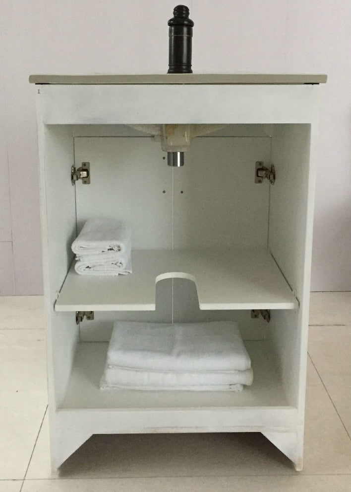 Dena Single-Sink Vanity, 24", White