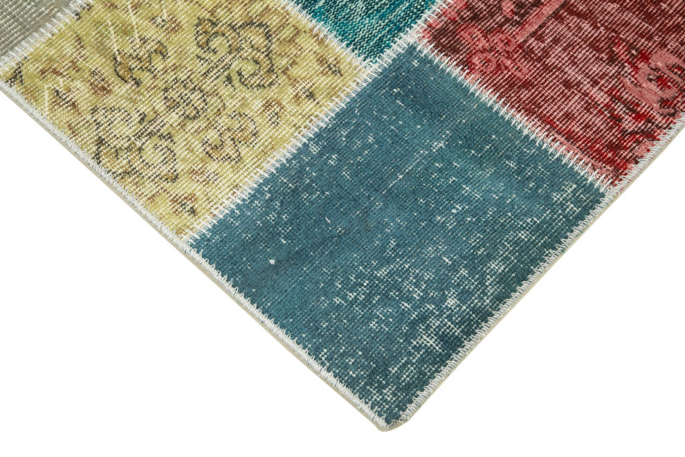 Rug N Carpet - Handwoven Oriental 3' 0" x 9' 10" Antique Patchwork Runner Rug